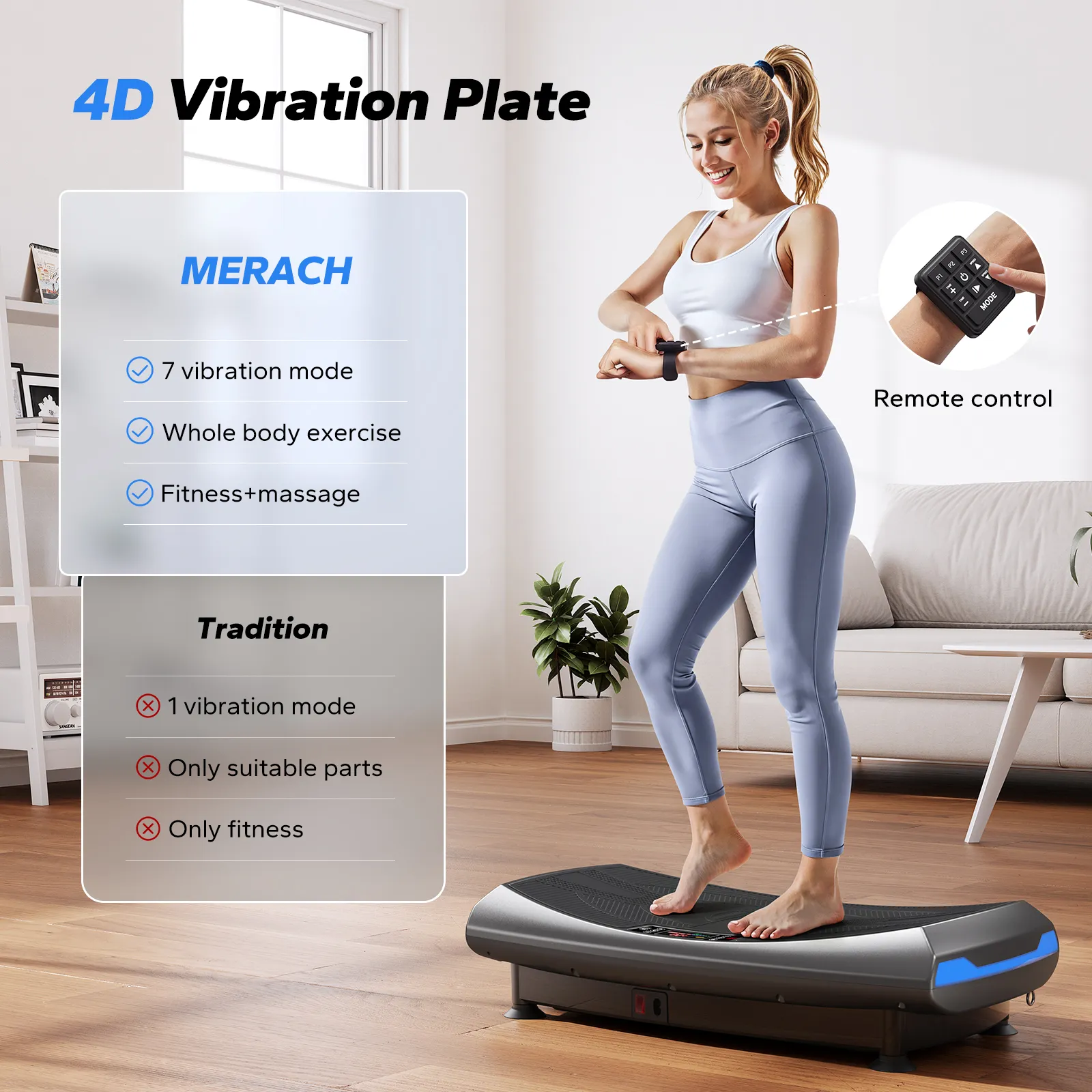 CV61 4D Curved Lymphatic Drainage Vibration Plate with Turbo Power - Image 9