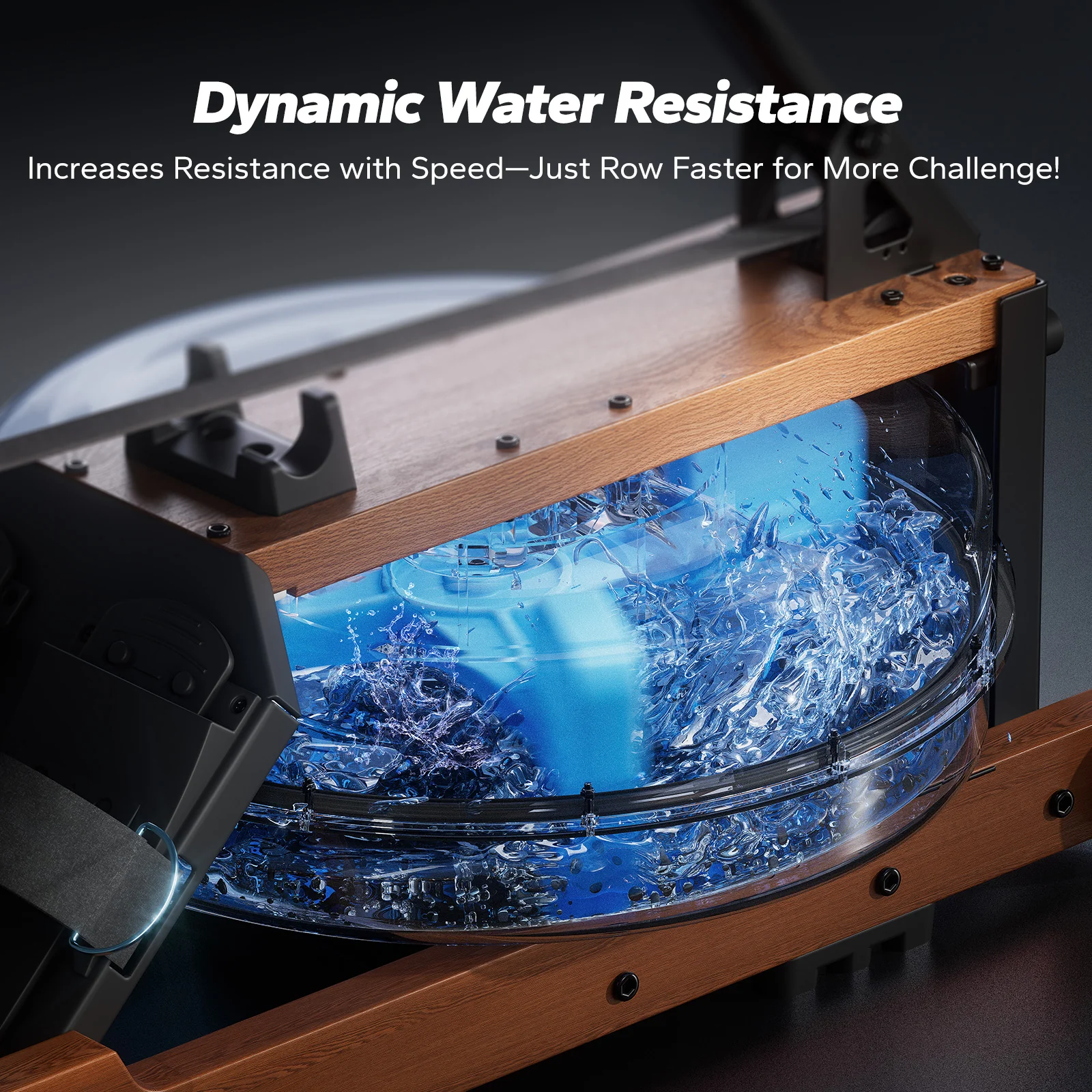 CoreRow R28 Wooden Water Rowing Machine for Beginners - Image 5