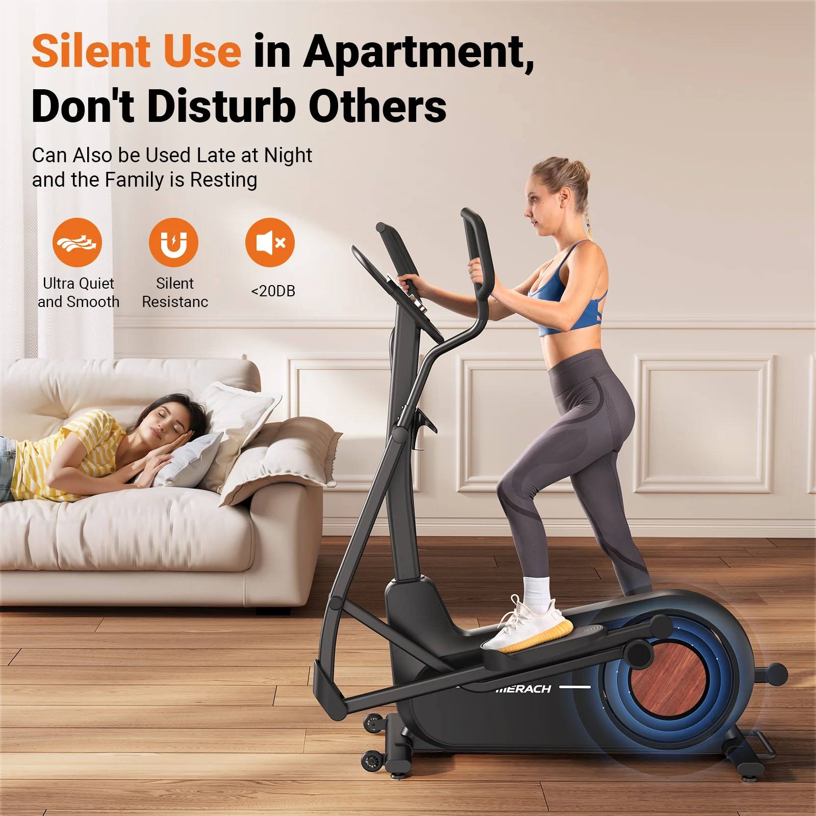 E27 Self-Powered Elliptical Machine with 470mm Stride - Image 7