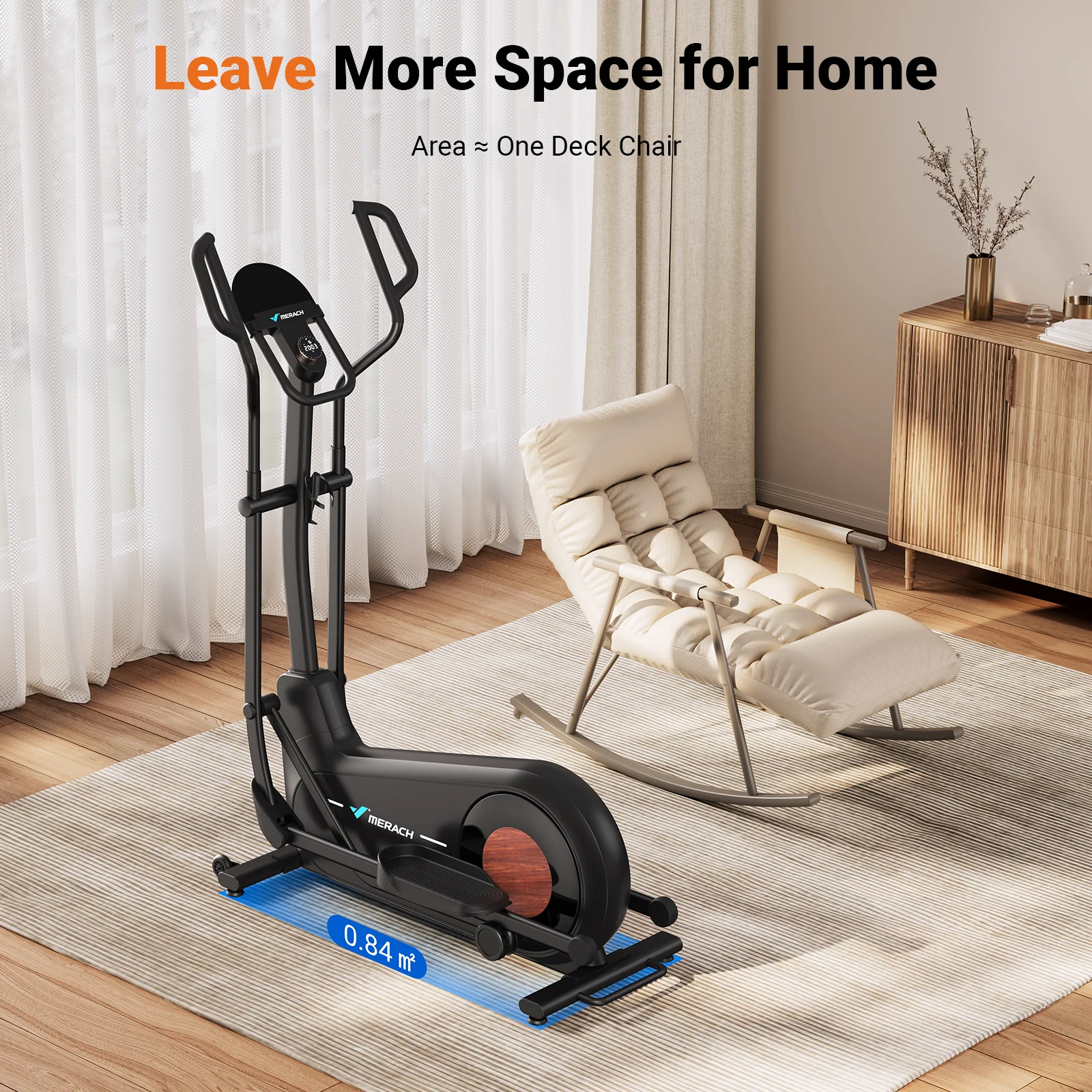 E27 Self-Powered Elliptical Machine with 470mm Stride - Image 8