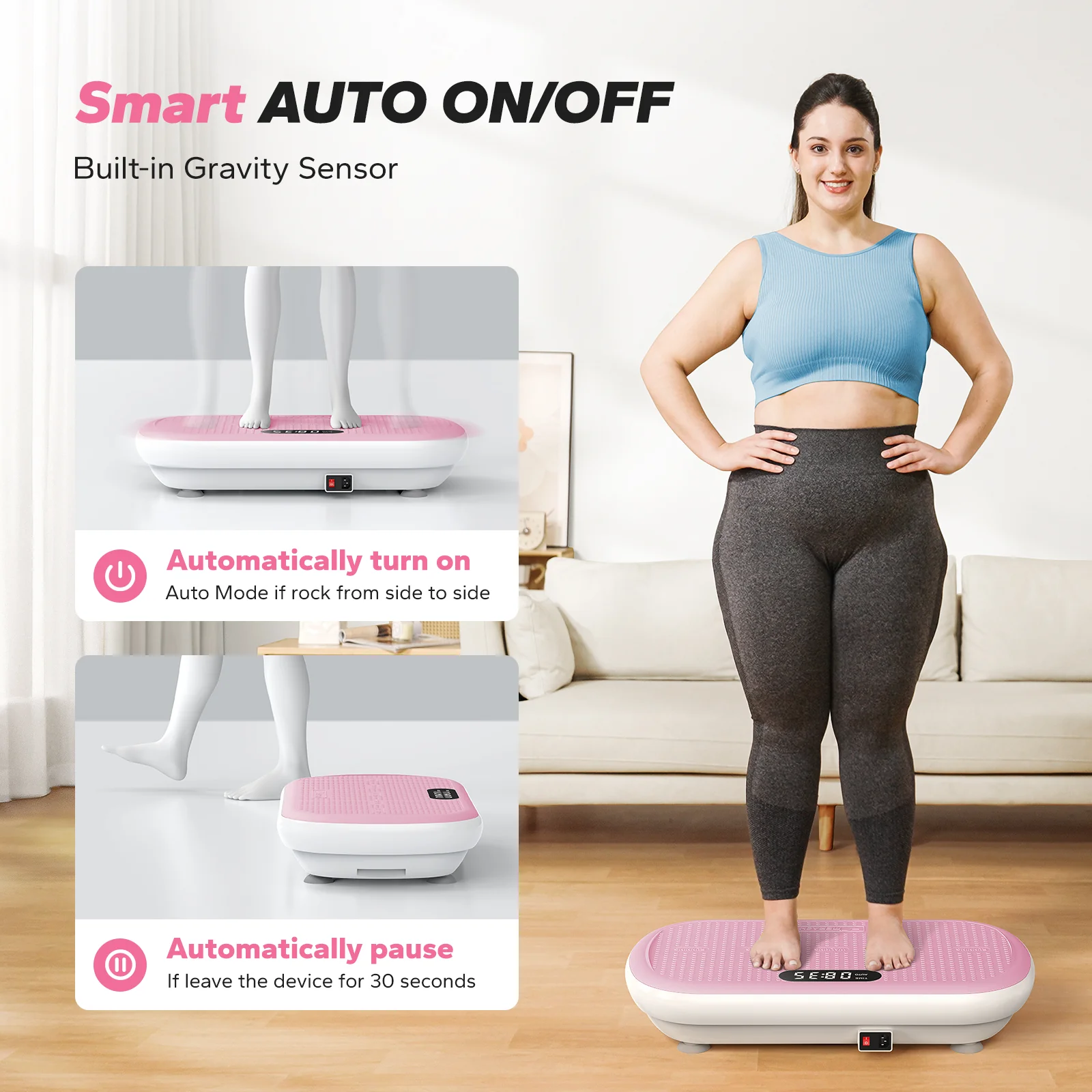 CV40 Curved 440 lbs High-Power Vibration Plate for Weight Loss - Image 20