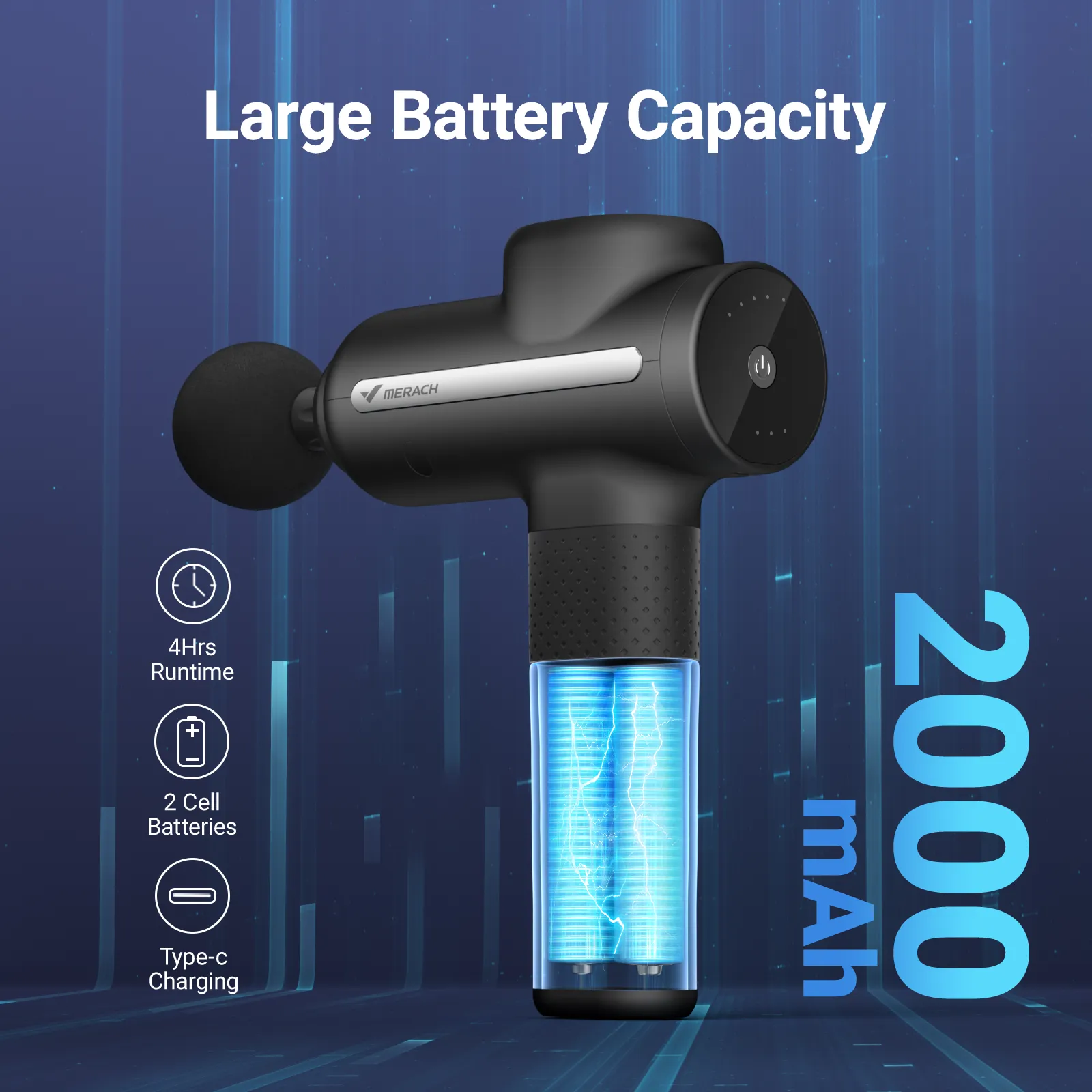 Percussion Massage Tools with 6 Massage Heads & 10mm Amplitude - Image 5