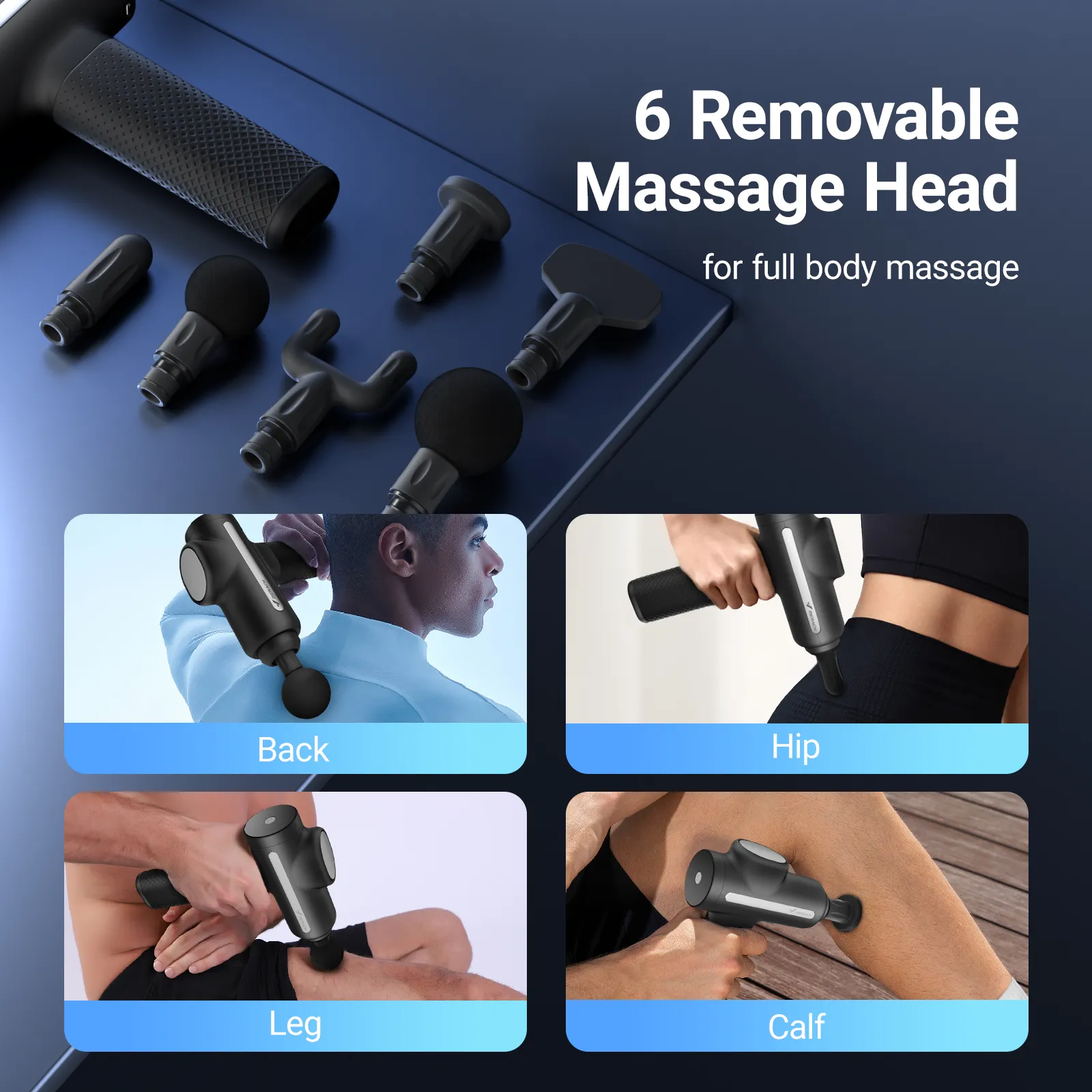Percussion Massage Tools with 6 Massage Heads & 10mm Amplitude - Image 6