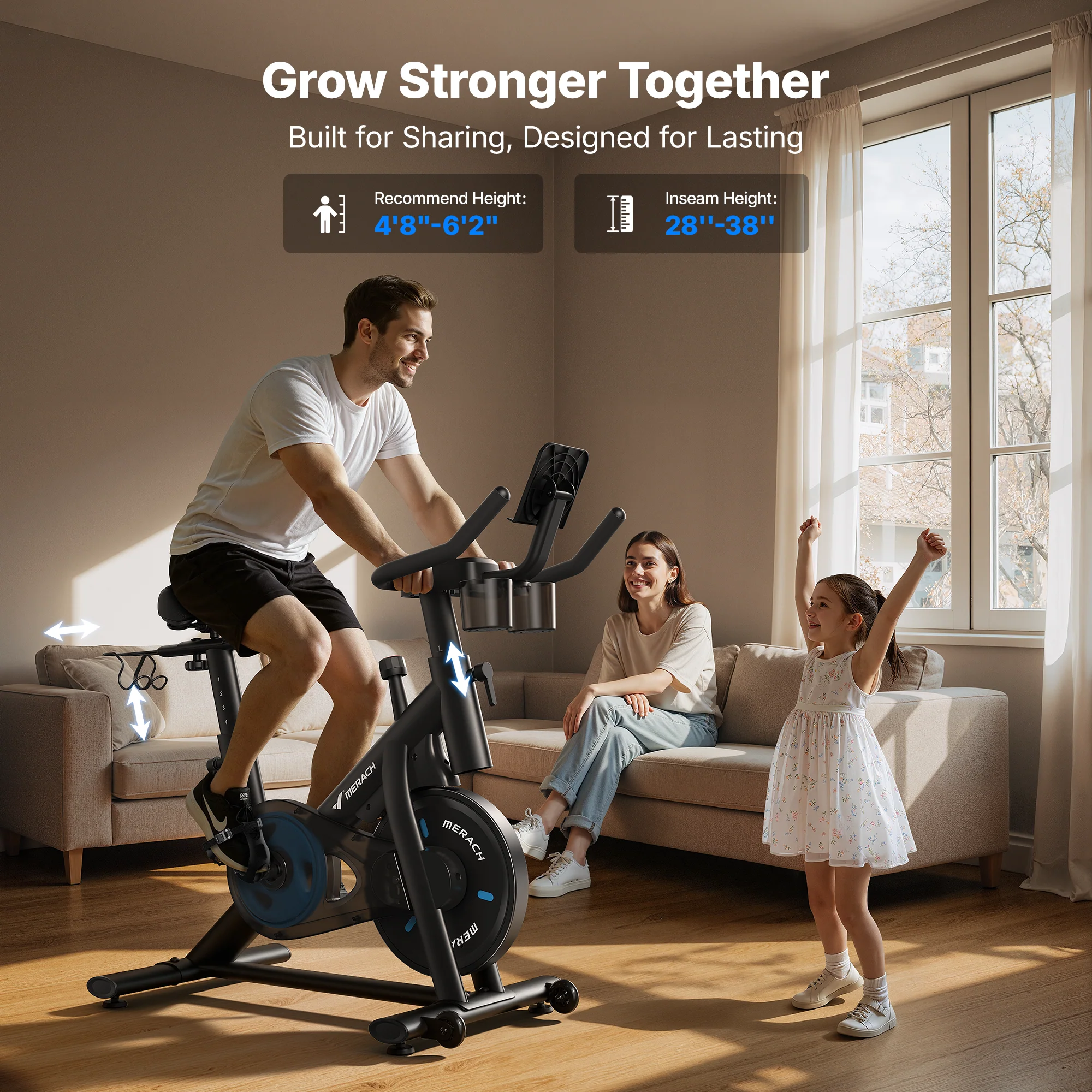 S26 Magnetic Exercise Bike with Dumbbell Rack - Image 7