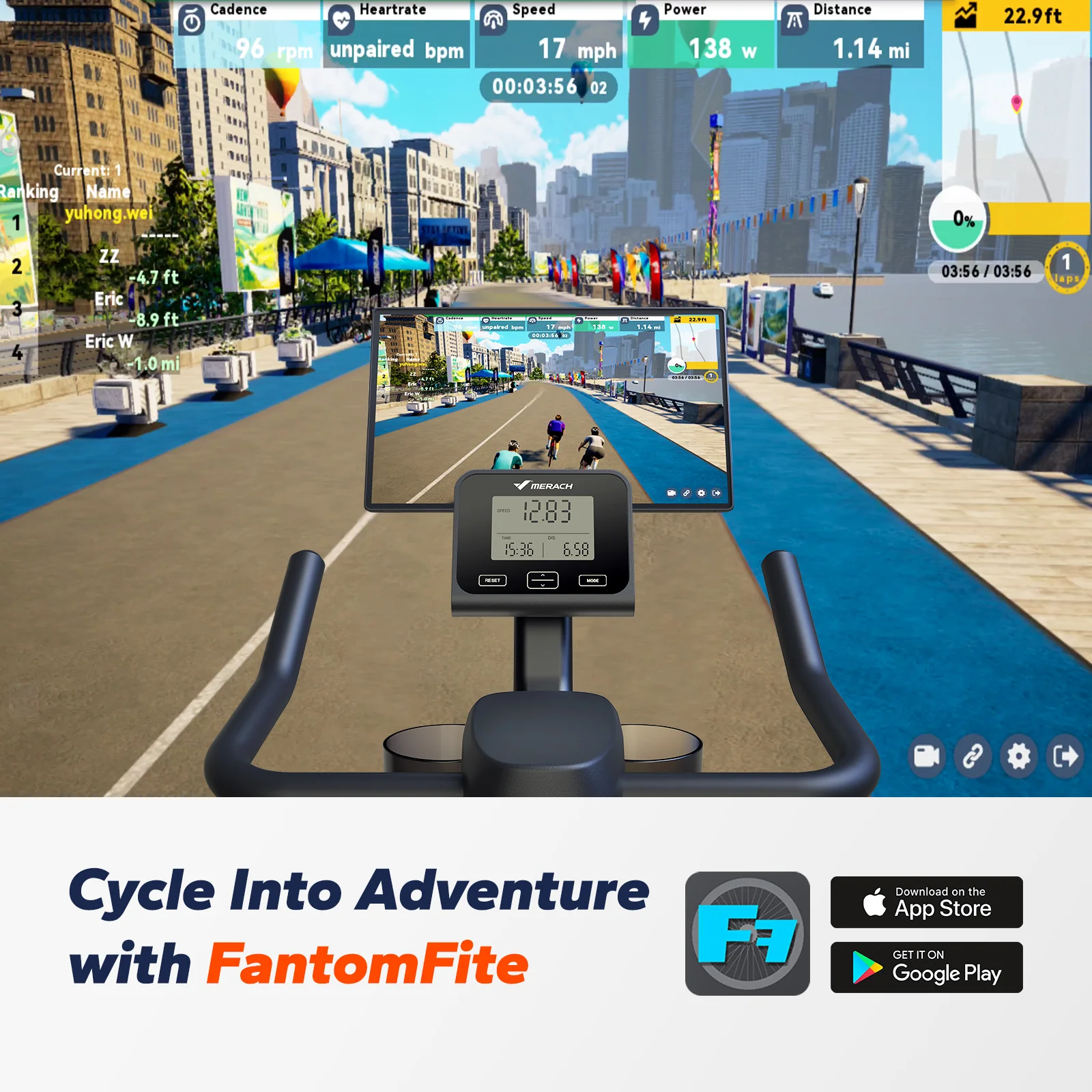 S36 Magnetic Resistance Bike with 330lbs Capacity - Image 7