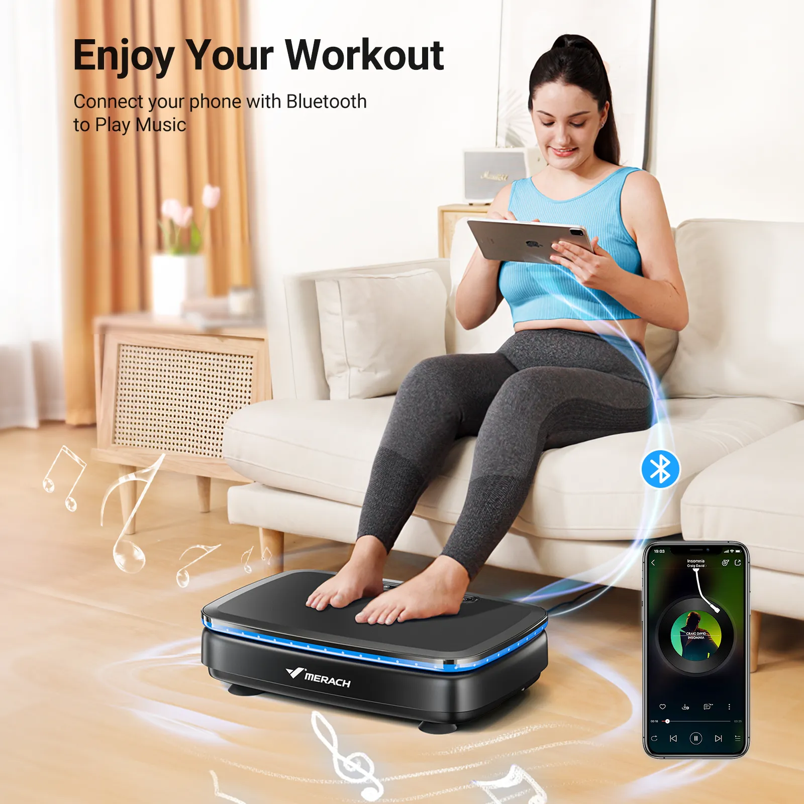 V20 Cool Light Vibration Plate with Bands - Image 4