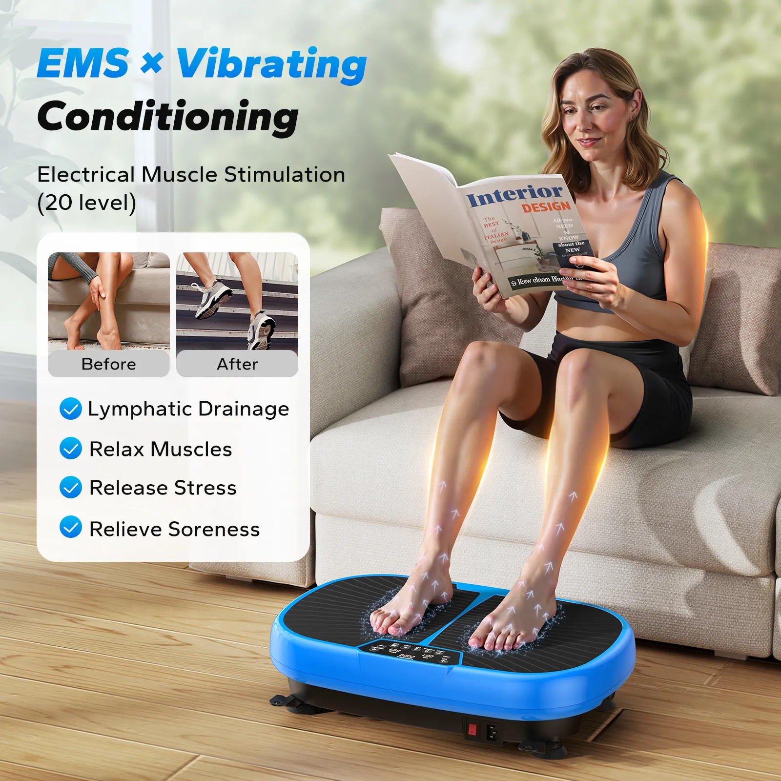 V42 EMS Vibration Plate for Lymphatic Drainage - Image 10