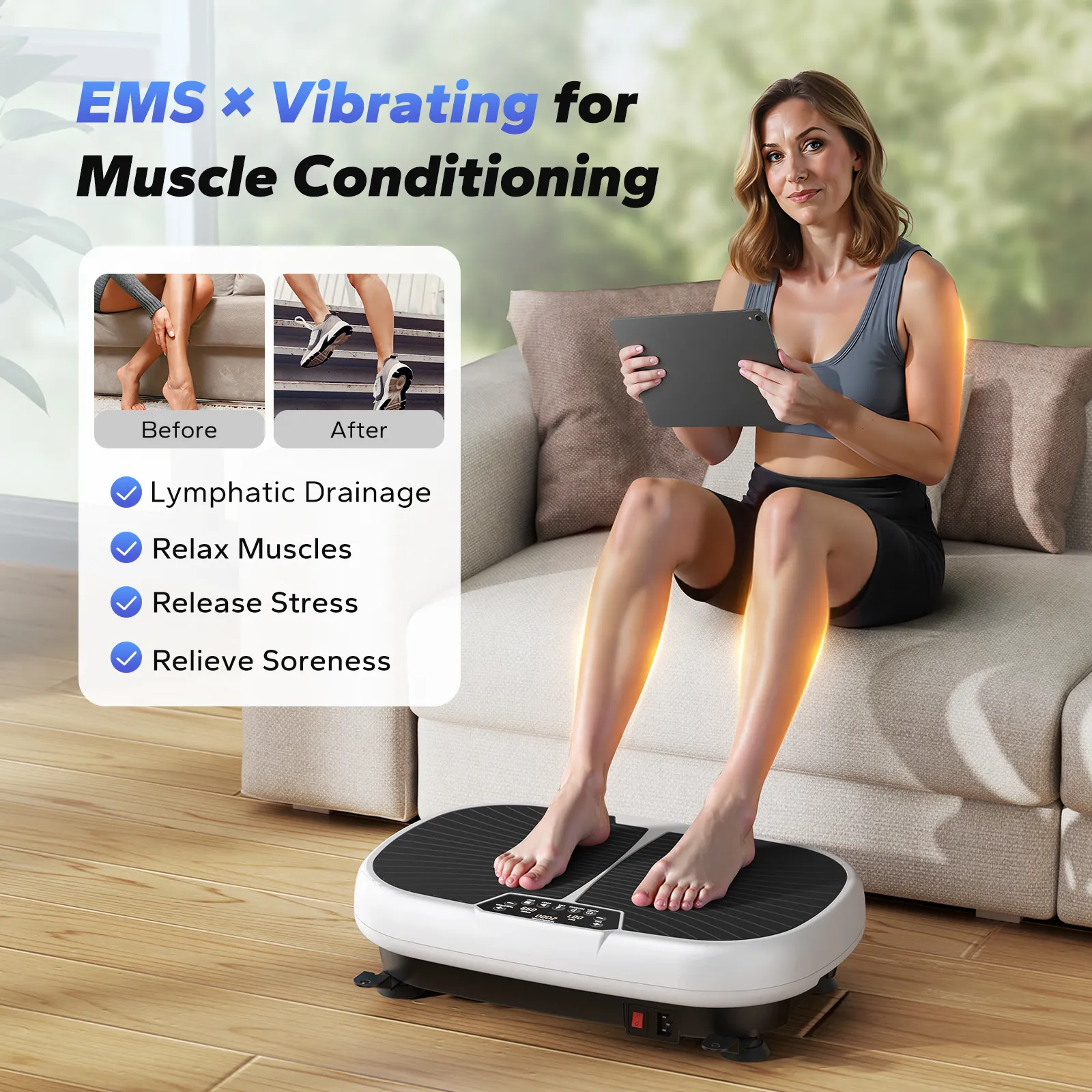 V42 EMS Vibration Plate for Lymphatic Drainage - Image 3